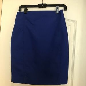 Express bright blue pencil skirt